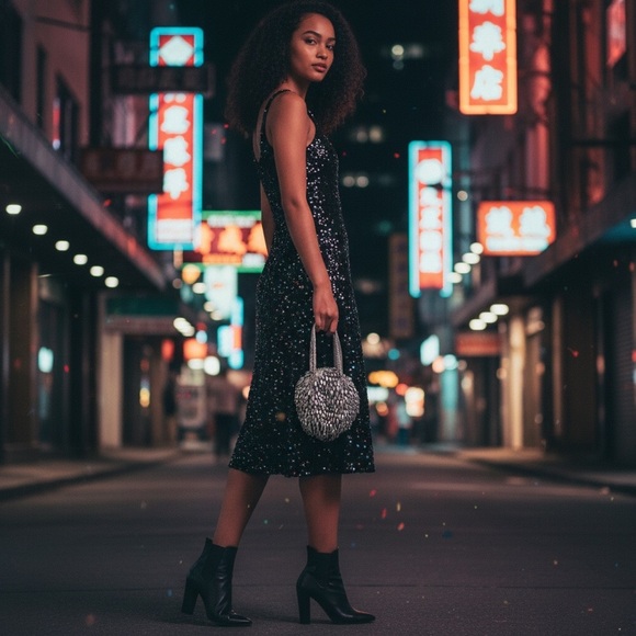 Handbags - Vintage Silver Beaded Sponge Women's Bag Purse Fun and Beaded